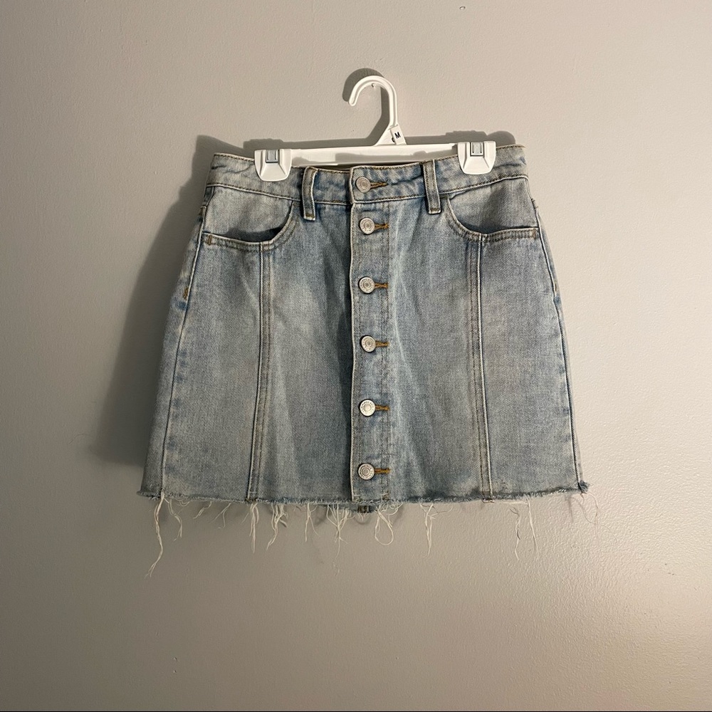 Pacsun denim button up skirt